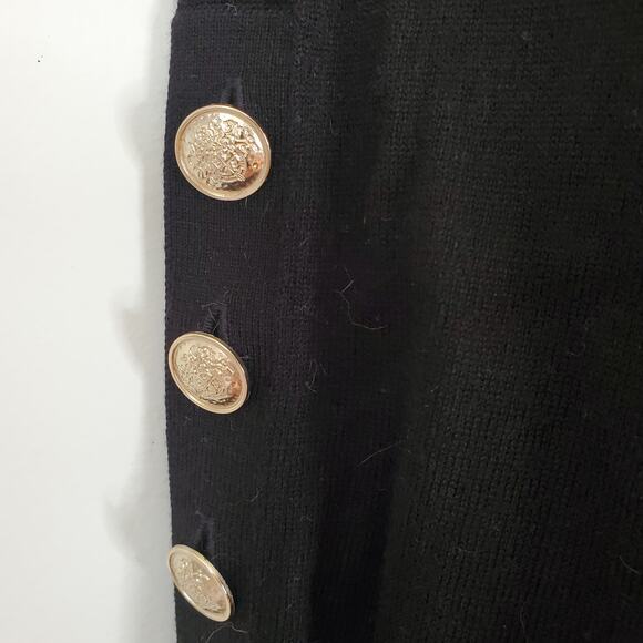 Sezane La Maille Paulo Merino Wool Long Sleeve Jumper Sweater Knit Black Size XL - Picture 8 of 11